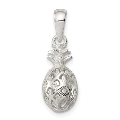 Sterling Silber Ananas Anhänger Halskette Damen