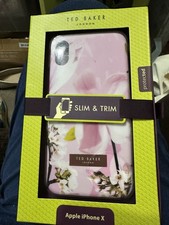 New Ted Baker iPhone XS / X Back Case Slim & Trim Pink Harmony