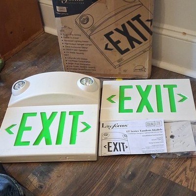 Dual Lite LT Series Tandem LED Plastic Exit retail for over $500 Sign