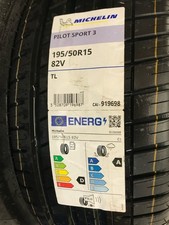 1 x 195 50 15 82V Michelin Pilot Sport 3 Performance Road Tyre (1955015) NEW