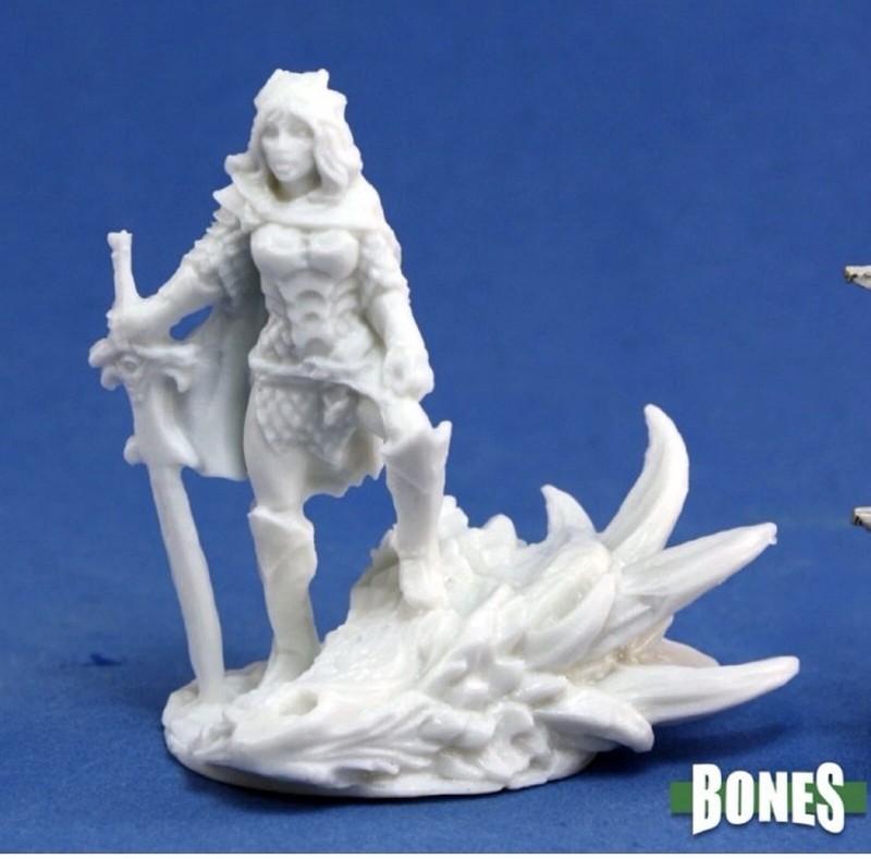 JANAN, FEMALE DRAGON SLAYER Reaper Miniatures Dark Heaven Bones REM77039 D&D