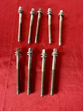  9 Vintage WFL Ludwig 2.25" Tension Rods Floor Tom Nickel 40s 50s Brass Washers