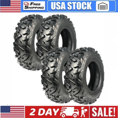 #ad 4Pack ATV Tires 25x8 12 25x10 12 ATV UTV Tire 6PR All Terrain Tires for Mud Tire $204.64