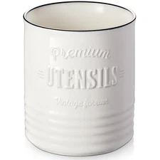 DOWAN 7.2″ Extra Large Kitchen Utensil Holder, Farmhouse Utensil Holder fo