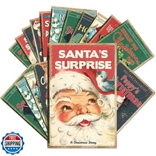 AnyDesign 40 Pack Retro Christmas Greeting Cards Vintage Xmas Car