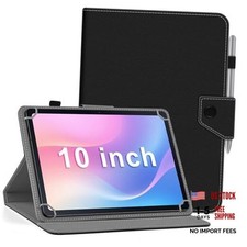 Universal 10.1 inch Tablet Case, 10 inch Tablet Cover, Magnetic Closure Black