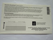 Nintendo Gamecube Console System Memory Card 59 Sticker Label Insert ONLY