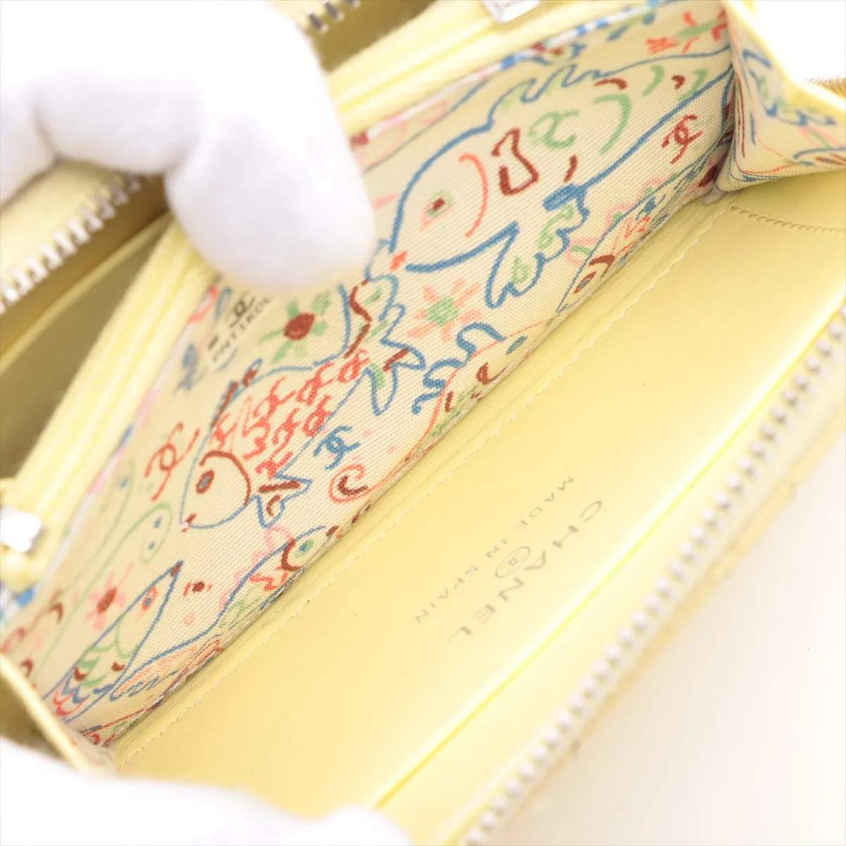 Chanel Matelasse Caviar Skin Coin Purse Yellow gold Silver Metal Fittings random thumbnail 6