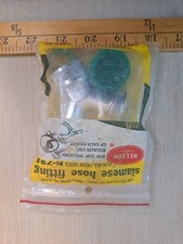 Vintage Nelson N-79b Siamese Hose Fitting Nos Garden Y Splitter Metal Usa Vintage Nelson N-79b Siamese Hose Fitting Nos Garden Y Splitter Metal Usa