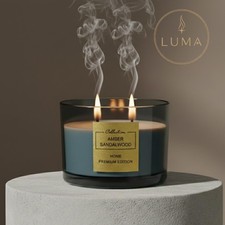 Candela Profumata, Candela aromatica a lunga durata, 1 kg, con 3 stoppini 