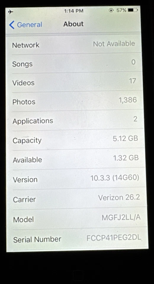 Apple iPhone 5 8GB Blue (Verizon) A1532 Fast Ship GSM Good Used 10.3.3 IOS ISSUE - Image 2 of 4