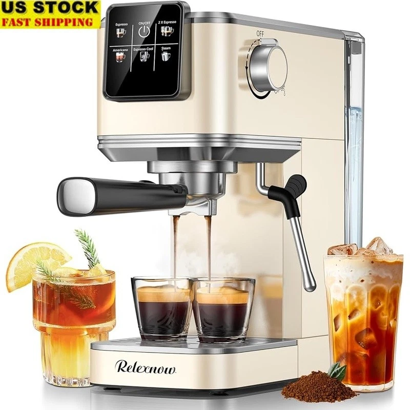 Espresso Coffee Machine W/ Milk Frother 20 Bar Pressure Lattes Cappuccinos New