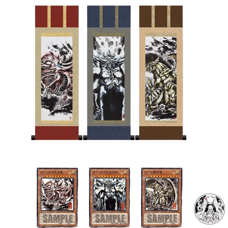Yugioh Artwork Series Mini Hanging Scrolls Egyptian God Japanese UR Sumi-e New Yugioh Artwork Series Mini Hanging Scrolls Egyptian God Japanese UR Sumi-e New