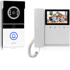 Doorbell Camera with Monitor Kit 4.3 Inches Clear LCD Monitor VZ-0152000U White
