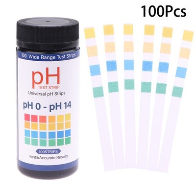 100x Professional 0-14 PH Test Strips Paper Kit For Testing Soil Home Garden-y