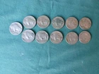 Eleven Buffalo Indian Head Nickels Worn