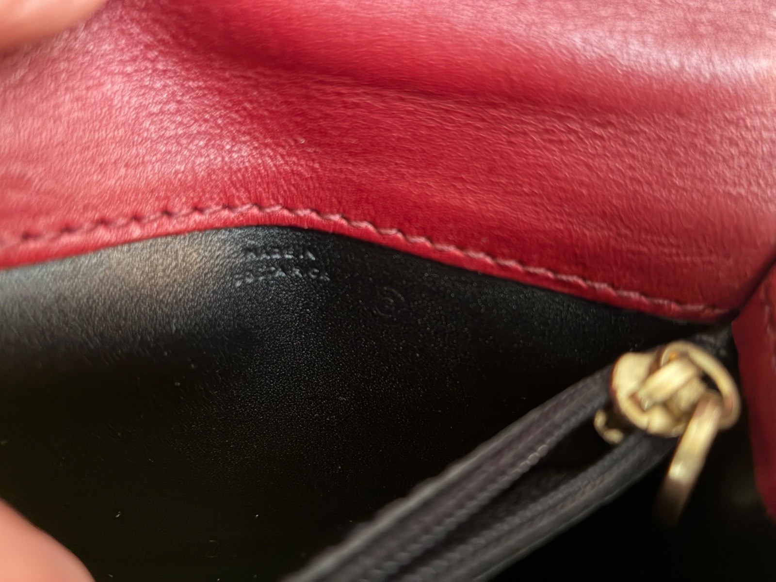 COACH VINTAGE RED LEATHER MULTI FUNCTION PURSE WA… - image 14