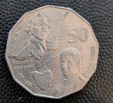 Rare 1998 Australian 50 cent Coin Bass and Flinders
