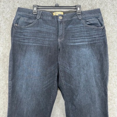 Democracy Ab solution Dark Wash Cropped Jeans Womens 22W Indigo WBK1176AN