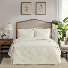 Madison Park Quebec Split Corner Quilted Bedspread Classic Traditional Al, King