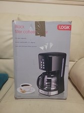 Logik L14DCB19 Black Filter Coffee Maker 14 Cups Auto Timer New