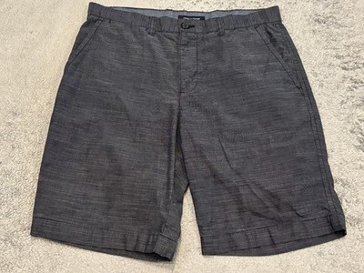 Tommy Hilfiger Chino Shorts Mens 32 Blue White Striped Flat Front Preppy Golf