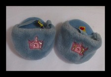 Build A Bear Workshop Fuzzy Blue Crown Slippers