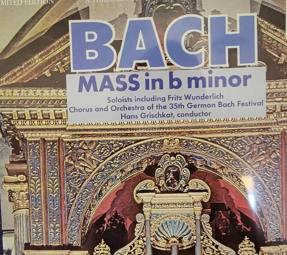 Johann Sebastian Bach Mass In B Minor Box set 3 LP Records BRAND NEW SEALED!  - Image 3 of 3