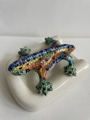 Antoni Gaudi 1914 Eidechse Kunstwerk Keramik Pintat 14 cm x 11 cm Made in Barcelona
