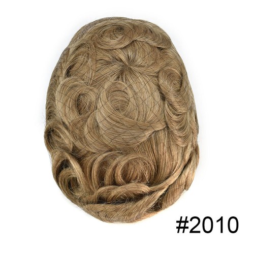 Full Poly Mens Toupee All Skin Pu Hair Replacement System for Men Hand Tied Wig - Picture 86 of 87