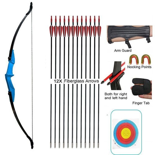 20/30/40lbs Taken Down Recurve Bow Archery Right Left Hand 2 Arrow Rest Bow - Picture 41 of 52