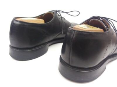 Allen Edmonds Troy Black Leather Cap Toe Oxford Dress Shoes  display picture 2