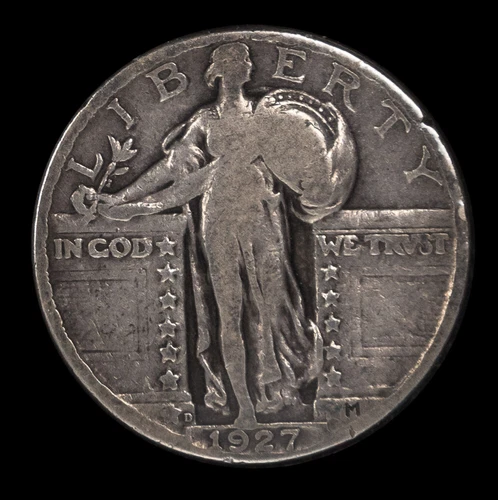 1927-D Silver Standing Liberty 25C Circulated Fine *3532