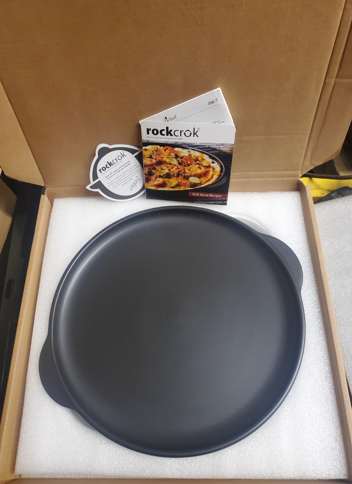 Pampered Chef 15” ROCKCROK Grill Stone eBay