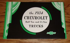 1934 Chevrolet Truck Half Ton 1 12 Ton Sales Brochure 34 Chevy Pickup