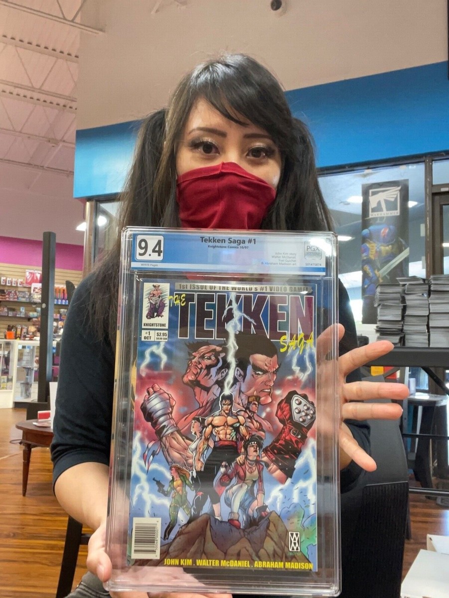 Tekken Saga #1 NM Knightstone comic slab PGX 9.4 rating Fundraiser
