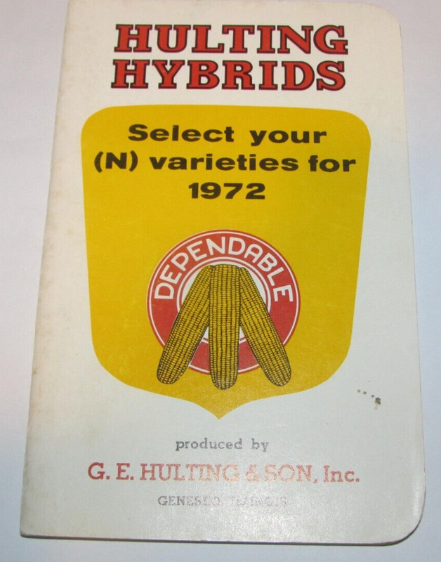 Vintage Agriculture Hulting Hybrids Seed Corn memo book 1972 Geneseo Illinois IL