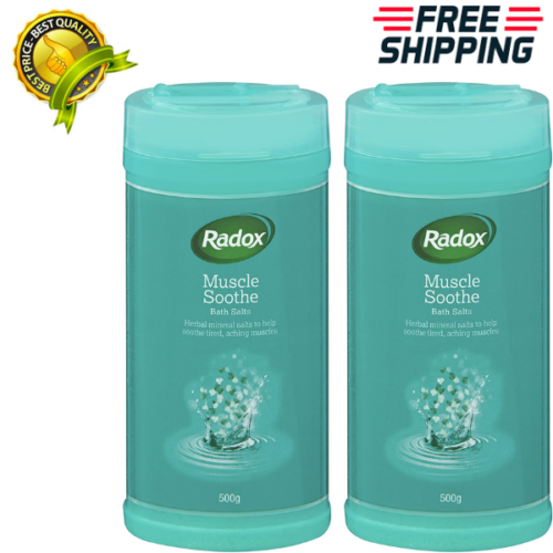 2x Radox Bath Salts Muscle Soothe, 500g | Herbal Salts for Tired Aching Muscles - Picture 1 of 11