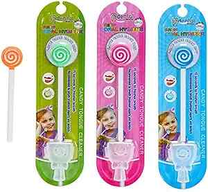 Raspador de lengua para niños - Ayuda a refrescar el mal aliento. Libre de BPA. Pack de 4 Colores