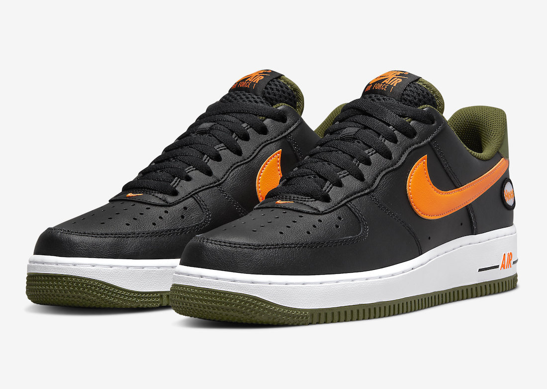 Men's Nike Air Force 1 Low '07 LV8 'Hoops - Black Total Orange