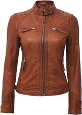 Women's Leather Jacket Genuine Lambskin Leather Jacket Biker Leather Jacket