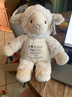 AURORA 10'' LAMB PLUSH BABY STUFFED ANIMAL SOFT OFF WHITE Memorial Herman Houston