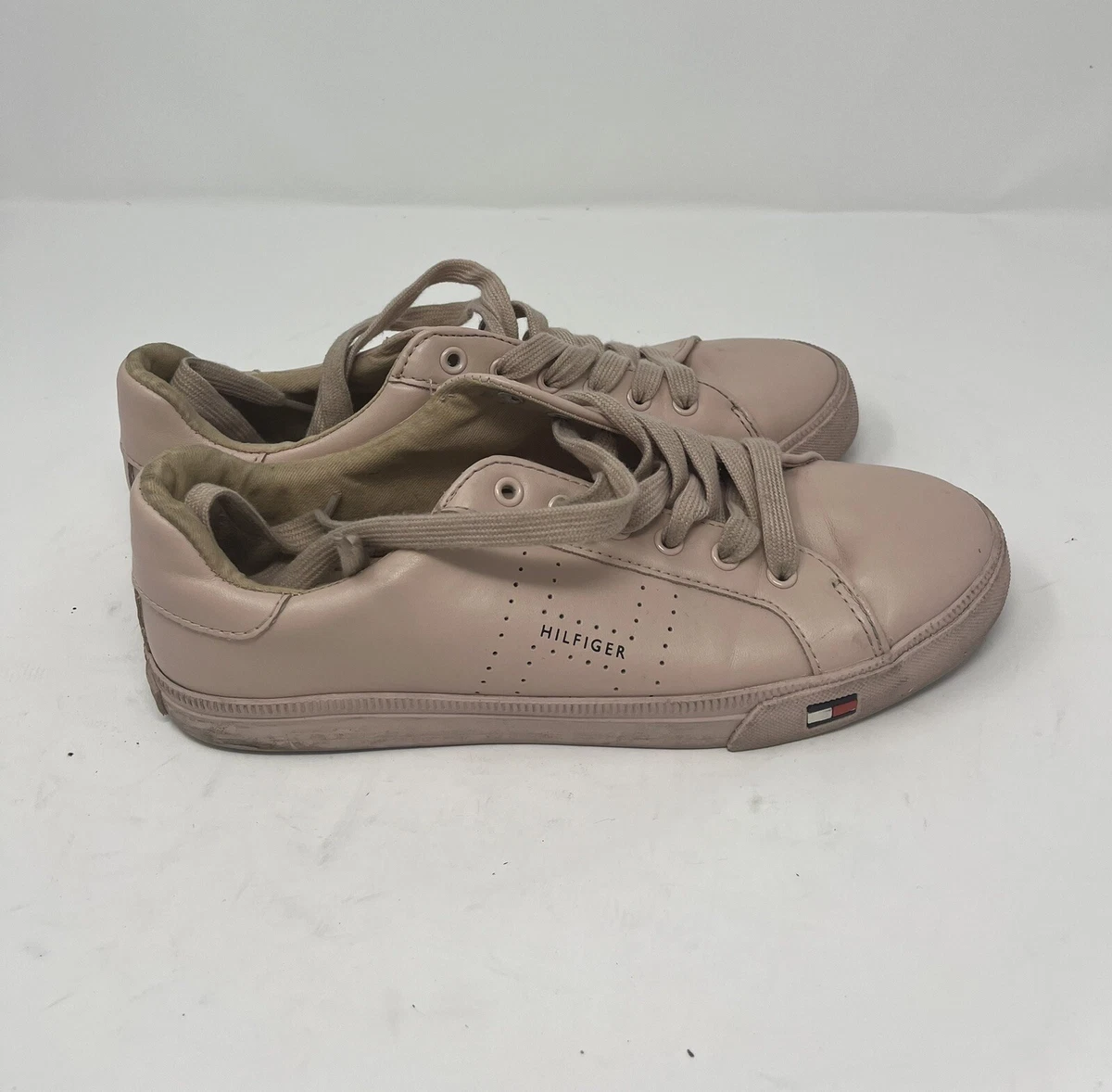 Tommy Hilfiger Shoes Sneakers Women s Sz 8.5M Mauve Rose Gold Pink Lace Up 8 1 2