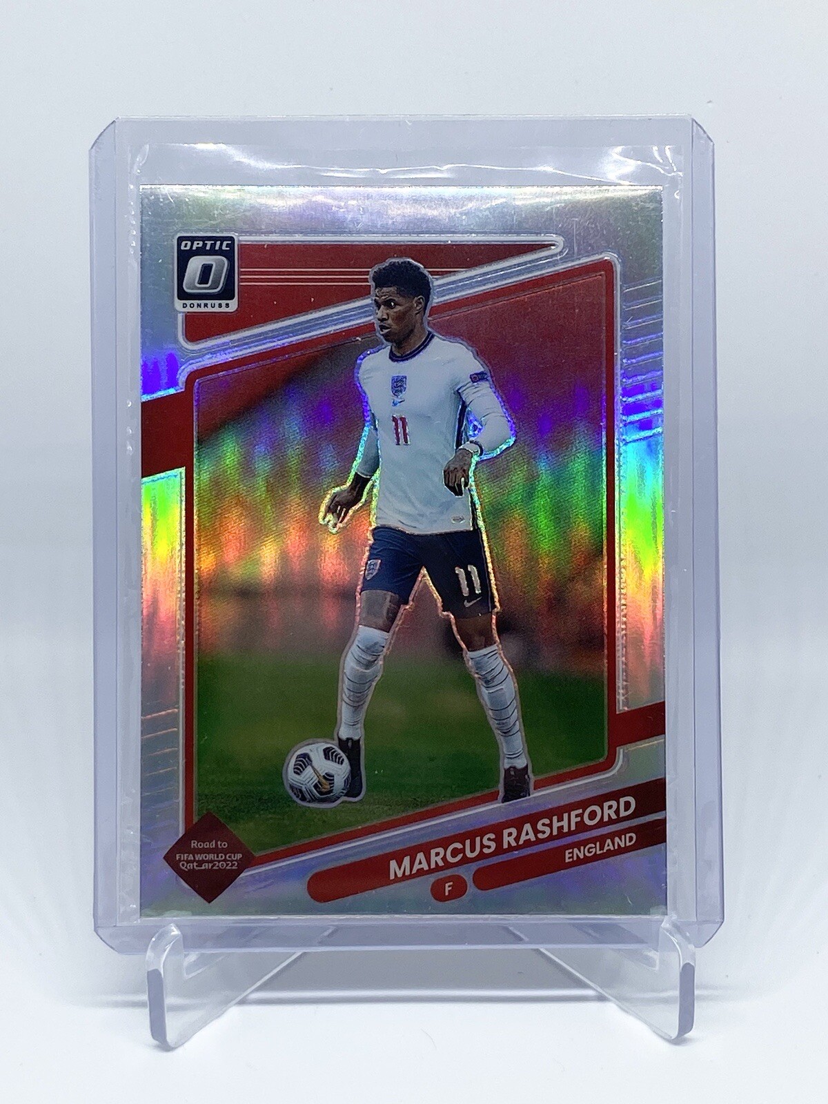 Marcus Rashford 2021-22 Donruss Optic #55 Holo Silver Parallel England