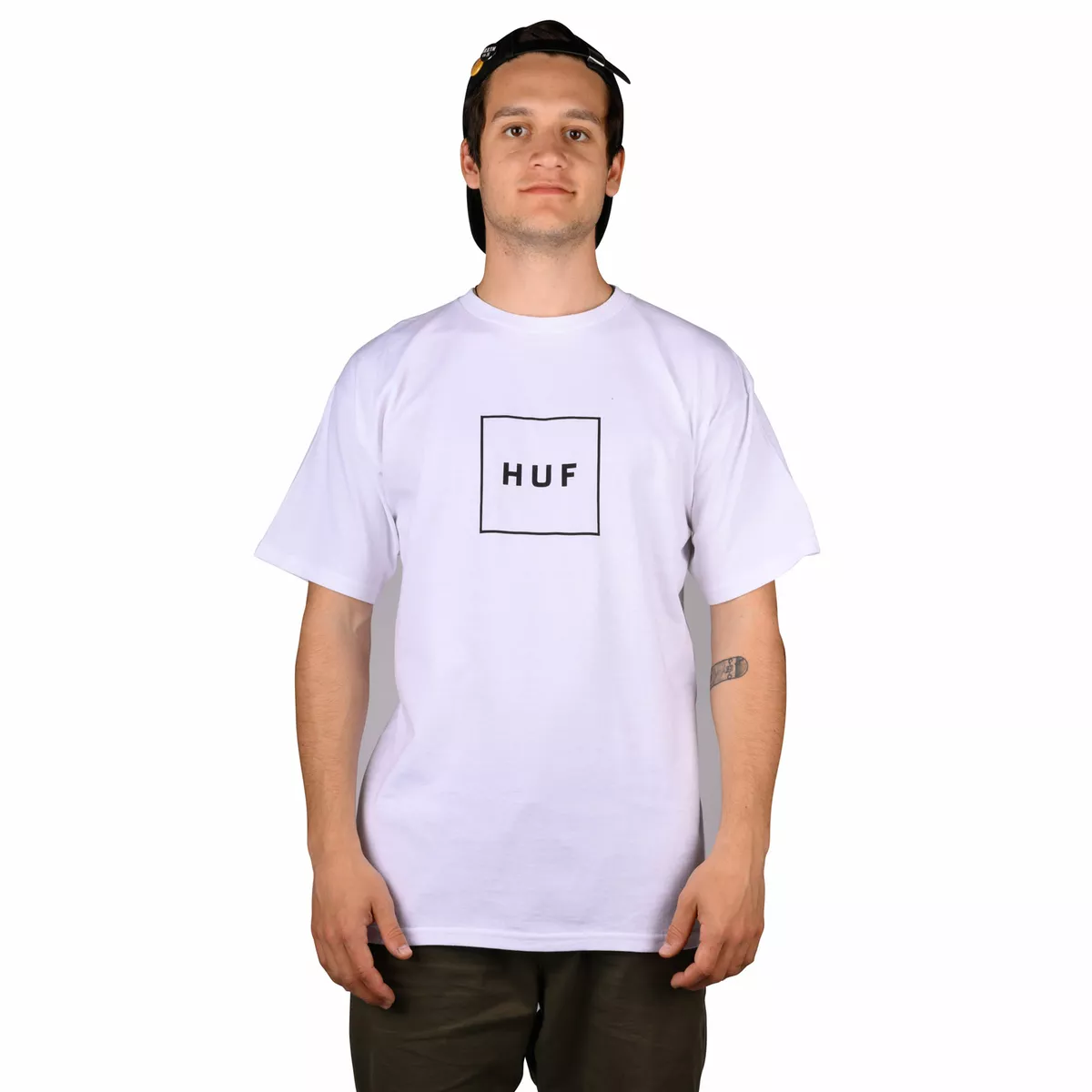 Huf box cheap logo t shirt