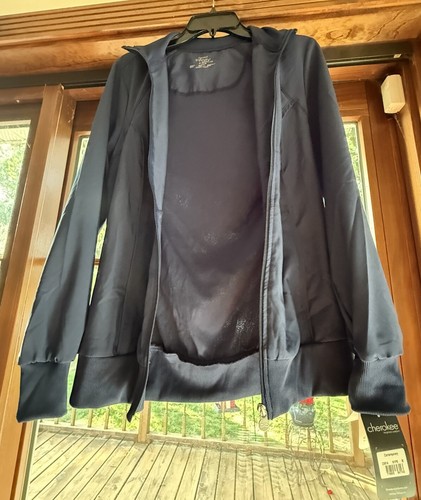 Cherokee Infinity Zip Front Antimicrobial Jacket 2391A NYPS Navy Medium - Picture 4 of 19