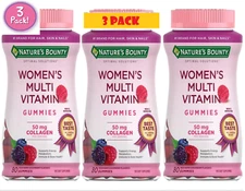3 Pack Women's Multi Vitamin 240 Gummies 3x80 50mg Collagen Optimal Woman Health