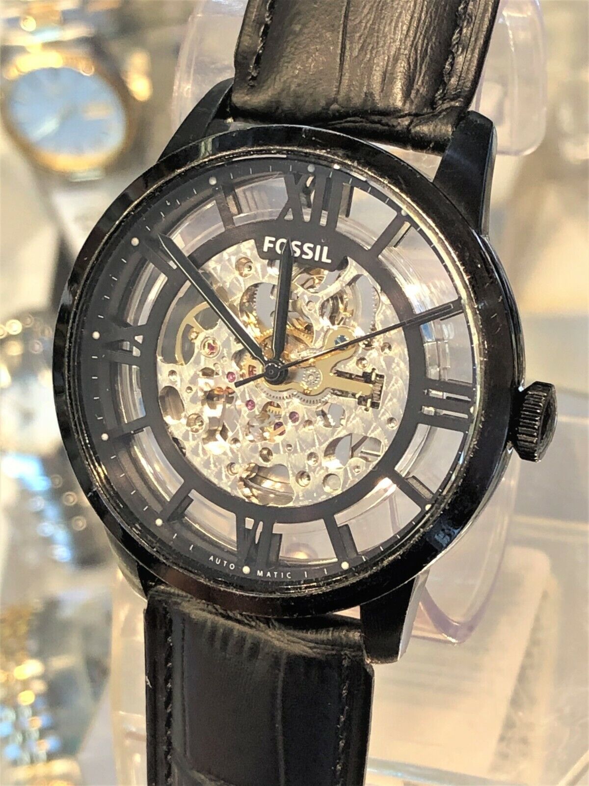 avond Verenigen voor Watch Fossil Mechanical Watch [w/ 20pc Jewels]– w/ Black Strap, Gift,  Celebratio | eBay