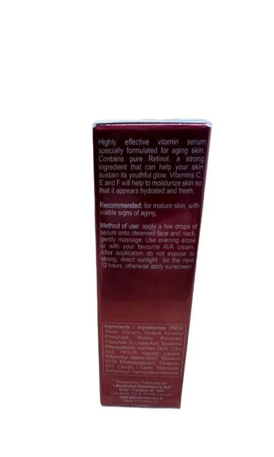 Ava Youth Activator Retinol Cocktail of Vitamins Serum 30 ml New
