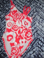 nwt Gymboree red floral 1 piece swimsuit girls 6 free ship US